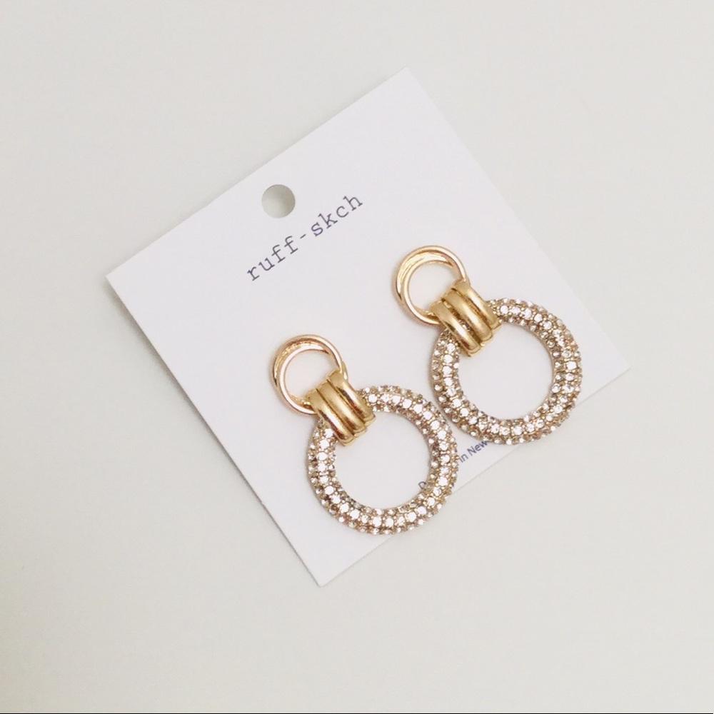 Circular Jeweled Earrings
